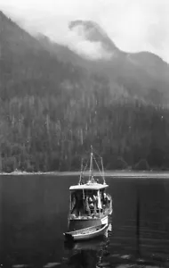 Carolina (Seattle) Dampfyacht Segeln British Columbia 1930er Jahre Foto Negativ - Bild 1 von 1