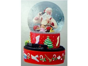Globo de nieve musical Hallmark Coca Cola Santa con tren 2001 nuevo en caja nuevo sin usar - Imagen 1 de 6
