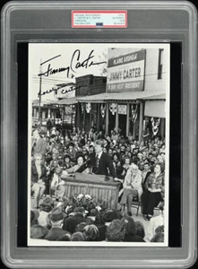 President Jimmy Carter Rosalynn signed 8x10 Type 1 1976 Wire Photo PSA/DNA auto - Picture 1 of 2