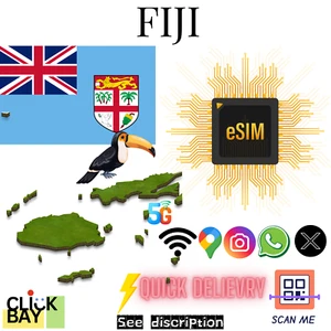 [eSIM] Fiji Travel e-SIM Données 4G/5G haute vitesse pendant 30 jours (données uniquement). - Photo 1 sur 7