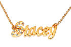 Stacey 18Ct Gold Plating Necklace With Name - Christmas Xmas Pendant Deals Gifts