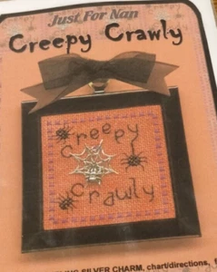 Charland Designs Inc Just For Nan Cross Stitch Kit Creepy Crawly + WhimZi Frame - Picture 1 of 5