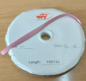 Polyester Ribbon pink 3/8" width approx 60m - Picture 1 of 2