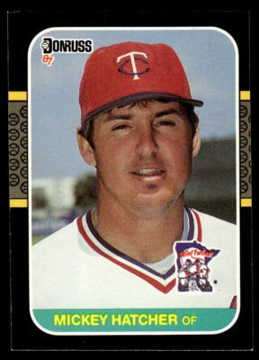 1987 Donruss #491 Mickey Hatcher Card Minnesota Twins - Image 1 of 2