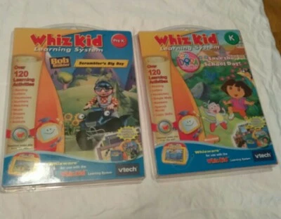 Dora the Explorer, Bob the Builder VTech Whiz-Kid NEW PreK-K Learning System Lot - Image 1 of 4