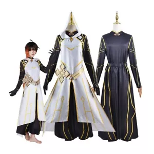 Game Genshin Impact Morax Zhongli Cosplay Costume Halloween Carnival Outfit Robe - Picture 1 of 9