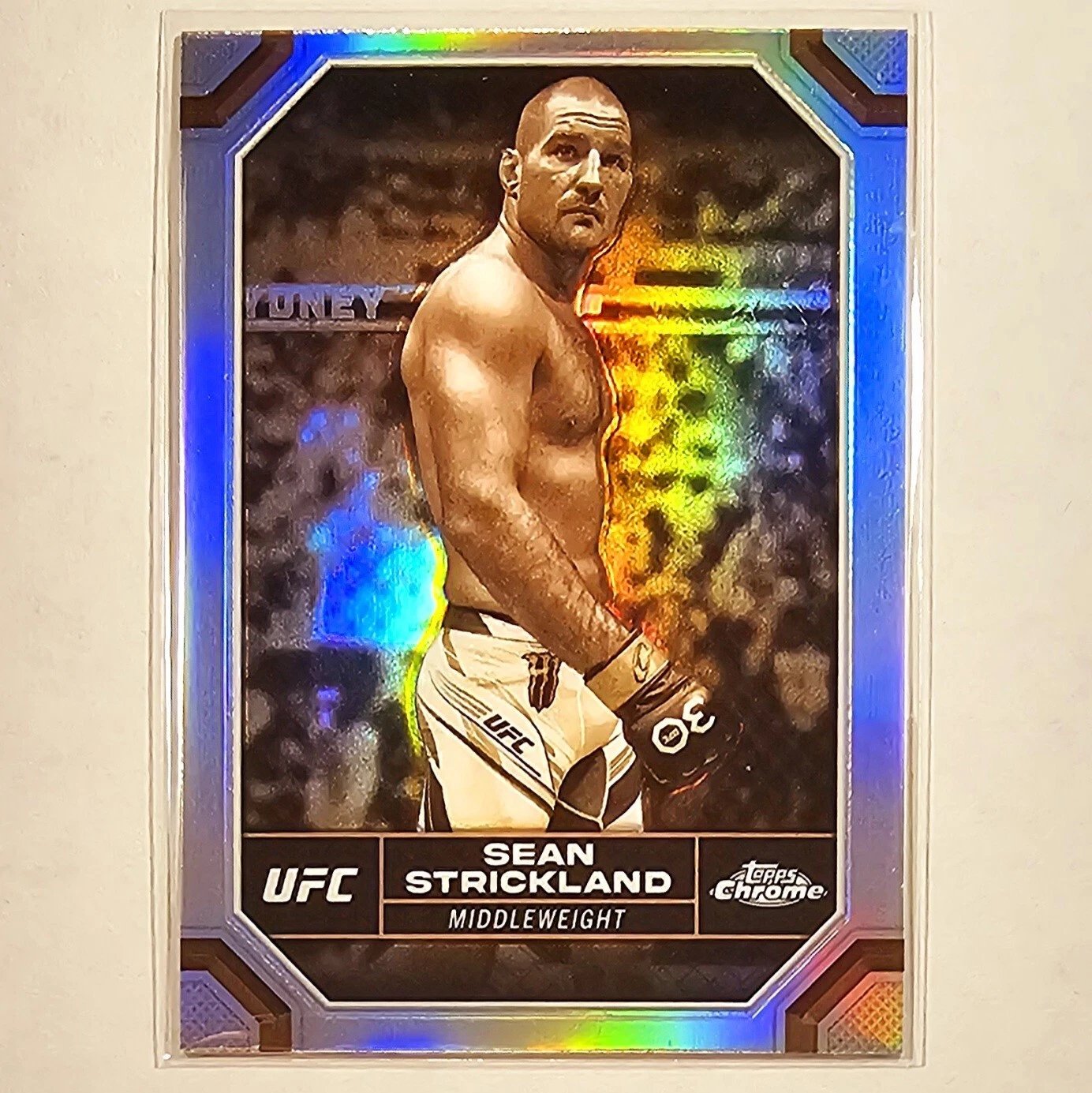 2024 Topps Chrome UFC Sepia Refractor Sean Strickland #174