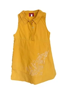 Vintage Girls Kenzo Jungle Marigold yellow sleeveless dress Size 6 - Picture 1 of 8