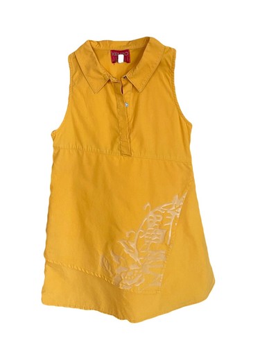 Abito senza maniche giallo vintage per ragazze Kenzo Jungle Marig taglia 6