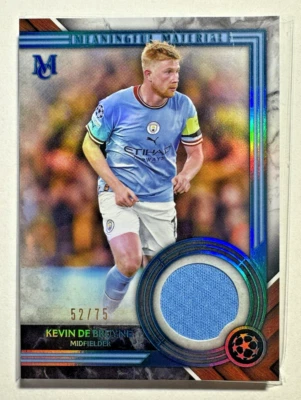 Kevin De Bruyne 2022-23 Topps Museum UEFA Match Worn Patch Sapphire #/75 ManCity - Image 1 of 2
