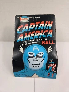 Vintage 1974 Amsco Marvel Captain America Face Ball NOS - Picture 1 of 4