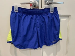 Reebok Speedwick Damen Laufshorts blau mit limettengrün Größe S. - Bild 1 von 4