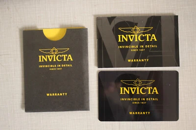 INVICTA Watch Unused Warranty Card & English Spanish Instruction Manual Booklet - Image 1 of 2