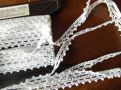  dentelle fine ancienneblanche 100CMX1 CM @@lace Foto 1 de 2
