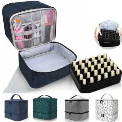 Double-Layer Nail Kit Carrying Case Manicure Tools Storage Bag  Women - Image 1 of 4