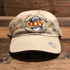 Vintage Baltimore Ravens Mütze Strapback Dad Kappe Herren beige Super Bowl XXXV 2001 NFL - Bild 1 von 10