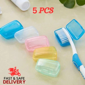 5Pcs Toothbrush Head Case Head Protective Cover Toothbrush Portable Random Color - Picture 1 of 6