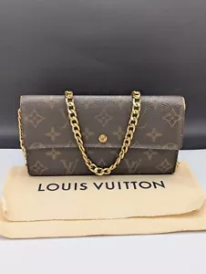 LOUIS VUITTON Monogram Sarah Long Wallet MODIFIED Crossbody Wallet On Chain  - Picture 1 of 17