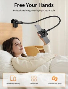 Flexibler Schwanenhals Tablet Ständer - Bett Schreibtisch Halter für 4,7"-12,9" Geräte - Bild 1 von 7