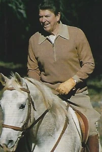 President Ronald Reagan Riding A Horse 2.25x3.5 Photo California Governor Actor - Picture 1 of 3