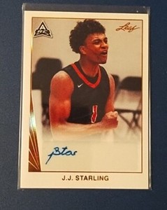 2021-22 Leaf Memories 1990 Base Autographs Bronze J.J. Starling Rookie Auto