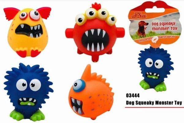FUN Dog Toy squeaky monster chew toy tough and durable - various colours - Image 1 of 1