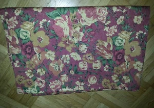 Stoffe für Puppenmode 92 x 130 cm, Baumwolle, d rot-beige - Bild 1 von 1