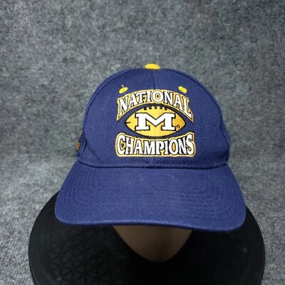 VINTAGE Zephyr Michigan Wolverines Hat Men OSFM Blue 1997 National Champions - Image 1 of 4