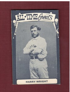 HARRY WRIGHT, Boston ~ TCMA All-Time Greats TYPE 2 strip card (NOT postcard) VG