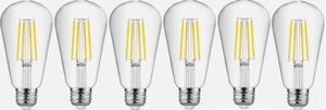 6 X E27 LED Vintage Bulb Secrew ES Filament Light Bulbs Lamp Warm White 7w - Picture 1 of 5
