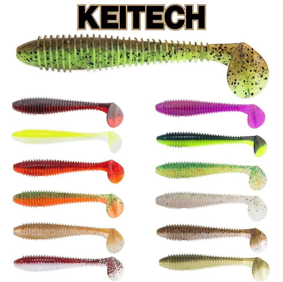 KEITECH 3.8" FAT Swing Impact | Gummifisch Barsch Zander Japanische Köder 9,5cm - Bild 1 von 1