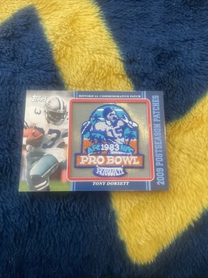 2009 Topps Tony Dorsett Cowboys 1983 Pro Bowl Commemorative Patch Card #PPR8 - Image 1 of 2
