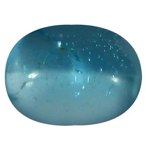1,07 ct ovale Cabochonform (7 x 5 mm) brasilianischer Paraiba blauer Apatit Edelstein - Bild 1 von 1