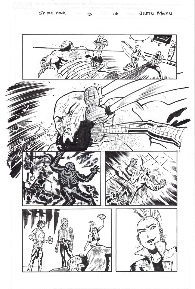 Justin Mason Spider-punk #3 Page #16 Original Art 1st App Mattea Murdock DD - Image 1 of 1