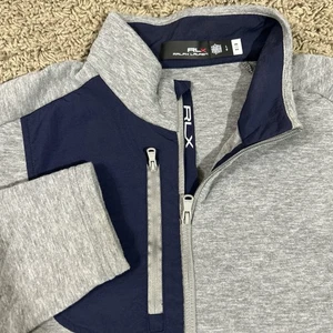 RLX Ralph Lauren Herren Large grau Kolonial Golfplatz 1/4 Reißverschluss Pullover Jacke - Bild 1 von 13