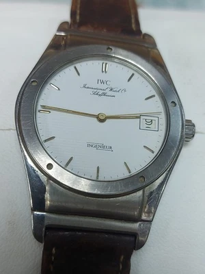 IWC Ingenieur IW3305 SL Skinny White Dial Quartz Vintage Watch 1980's RareIWC - Bild 1 von 4