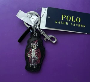 Polo Ralph Lauren Polo Bear Leather Key Fob CHARM Keychain NWT (no Box ) - Picture 1 of 2