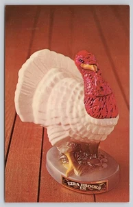 White Tom Turkey Ezra Brooks Whiskey Heritage China Ceramic Decanter Postcard - Picture 1 of 2