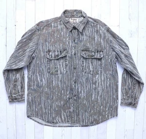 Cabelas Long Sleeve Camo Chamois USA Made Button Shirt Vintage XL - Picture 1 of 7
