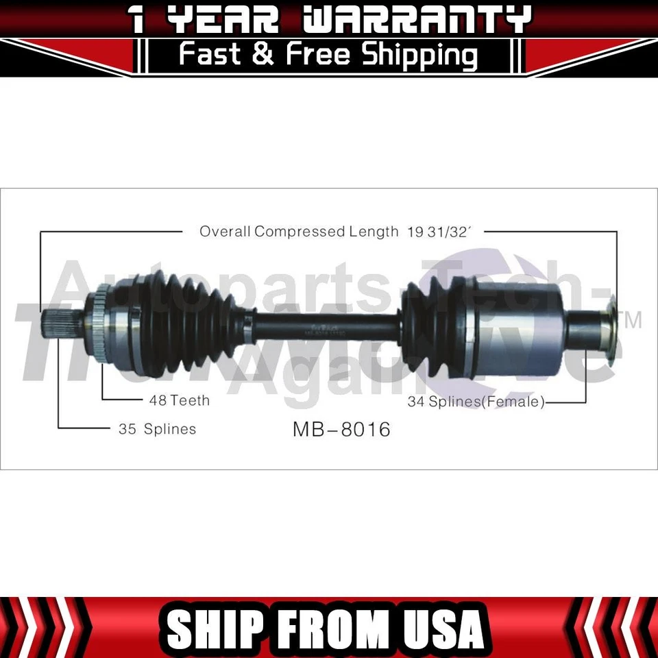 Eje delantero izquierdo TrakMotive 1 CV para Mercedes-Benz E320 2000-2003 Foto 1 de 1