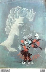 Werbung Kosmetik Guerlain Feuerblume 1961 - Bild 1 von 1