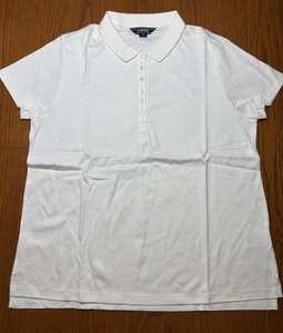 Nuevo con etiquetas Polo Landsend para mujer manga corta algodón Pima color blanco Sixe XL/P - Imagen 1 de 9
