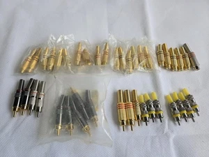 40 pcs RCA Phono Male & Female Plug  Connector Terminal AV Non-Solder Solderless - Picture 1 of 2