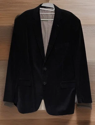 Blazer Saddlebred 46R Azul Marino CORDUROY Abrigo Deportivo Dos Botones Traje Chaqueta Trajes Foto 1 de 4