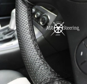 FOR MERCEDES CLK 2003-2009 PERFORATED LEATHER STEERING WHEEL COVER DOUBLE STITCH - Picture 1 of 6
