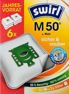 Swirl M 50 EcoPor 6er Pack Staubsaugerbeutel M50 Vorratspack - frei Haus DHL - Bild 1 von 4
