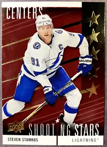 UD 2019-2020 Shooting Stars Centers rojo #SSC-6 Steven Stamkos Tanpa Bay Lightning - Imagen 1 de 2
