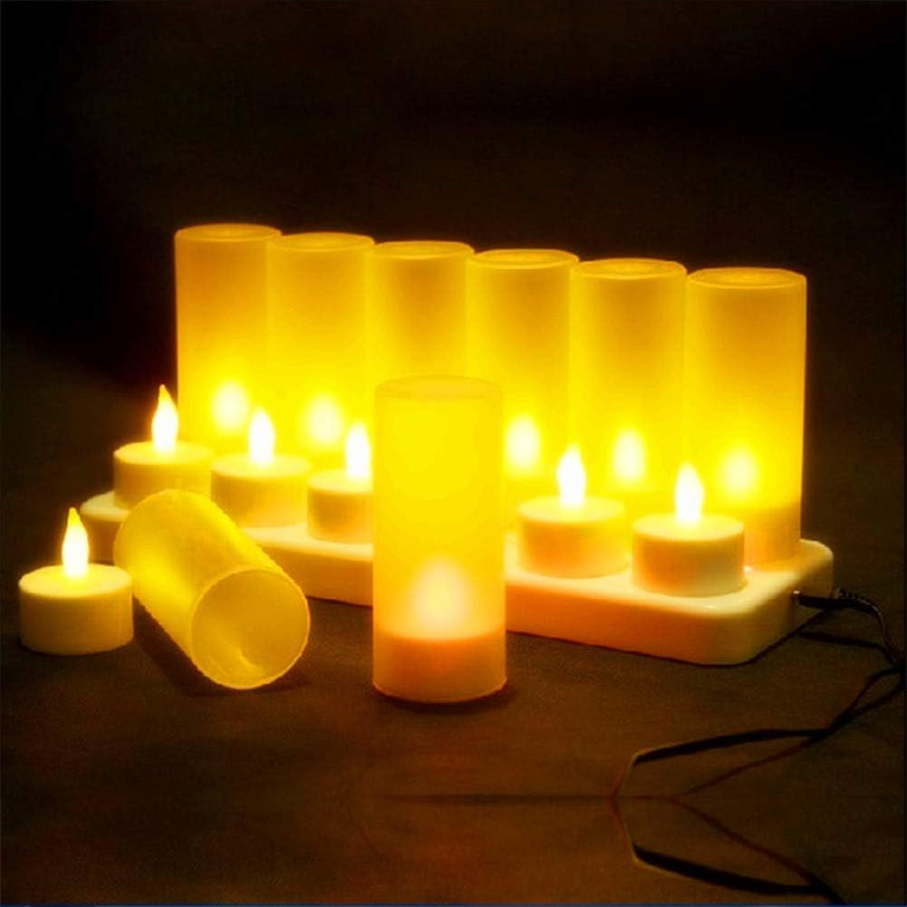 Candele A LED, Set Da 3 Ceri Con Funzione Timer E Fiamma Oscillante Finta Lumini Elettronici Bianco Crema Relaxdays 90806024 - Foto 2