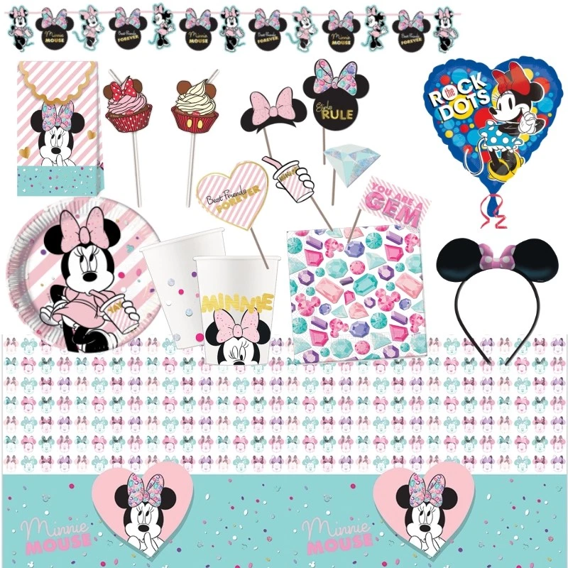 Minnie Mouse Gem Party Supplies Tableware, Balloons & Decorations - Image 1 of 1