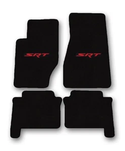 2005-2008 Jeep Grand Cherokee SRT - Black Carpet 4pc Floor Mat Set with Logo - Picture 1 of 9